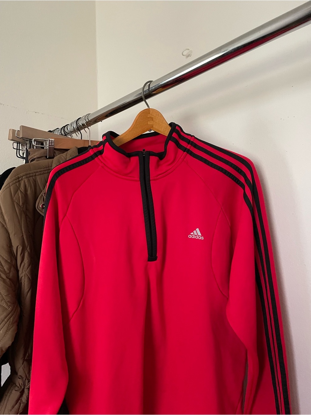 3/$15 Adidas women’s Red Quarter-Zip Training Top